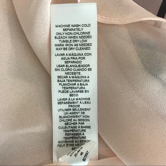 WHBM S Pink Off Shoulder Floral Long Sleeve Blouse - Picture 7 of 8